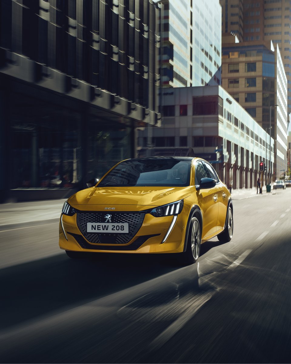 Crafted for the city's rhythm. Stand out from the crowd with the #Peugeot208’s assertiveness and agile allure.