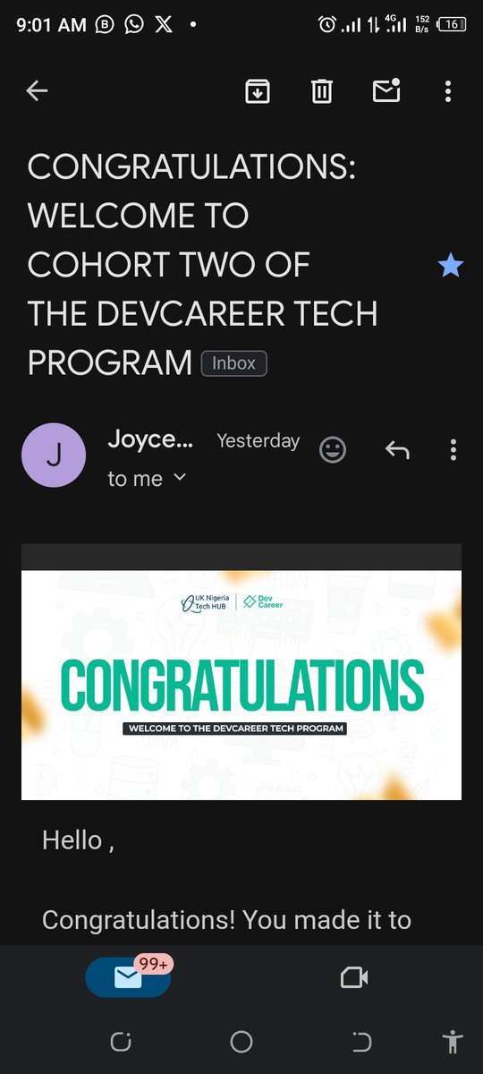 Bejoycreative's tweet photo. I am thrilled to be selected for the DevCareer Tech Program Cohort 2! 
Here's to the next 3 months of intense learning. The future of tech, here I come! 🚀 @dev_careers @ukngtechhub

#DCTPC2 https://t.co/GyQpaPUBWn