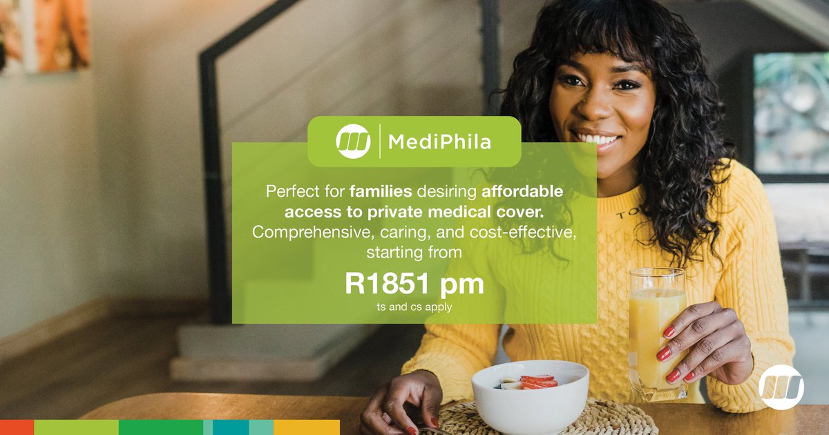 Step into a healthier tomorrow with MediPhila! Experience the ultimate in healthcare - where affordability meets unparalleled excellence. We're not just offering medical aid; we're your dedicated #PartnerForLife. Get a quote: bit.ly/3LoJtmE 💙

#MedshieldSA #MedicalAid