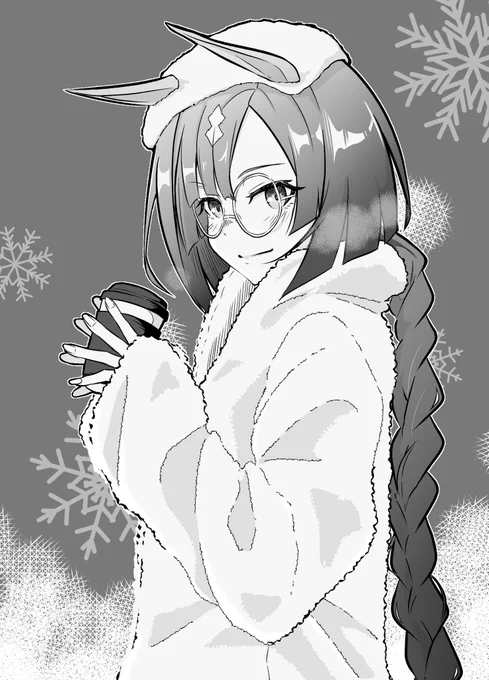 tomoruさんのもふもふイクノさんが素敵だったので描かせてもらいました!イクノちゃんほんとこういう格好して徹底自己管理していそうだなと☺️
リプに全身版もおいておきます。 