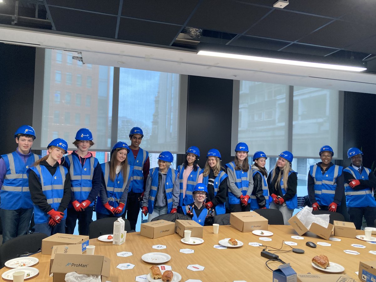 Overburyplc's tweet photo. We loved having The Coopers Company &amp; Coborn School visit us on site. We  hope we've inspired some future careers in the fit out industry.

#sitevisit #socialvalue  #apprentices #london #community https://t.co/zdcOAmLN6l