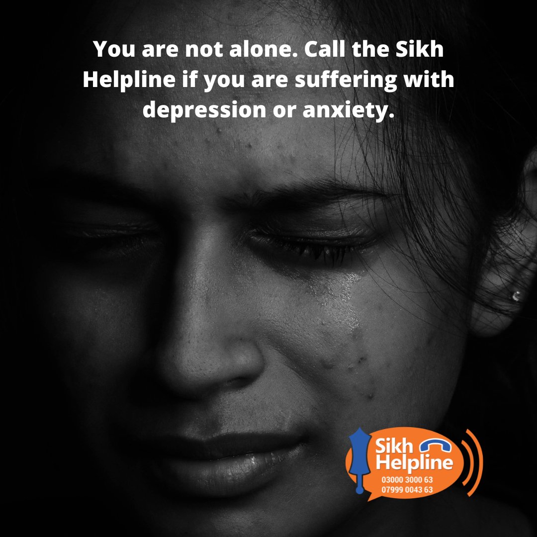 SikhHelpLine's tweet photo. You are never alone, call the Sikh Helpline if you are suffering with depression or anxiety. The Sikh Helpline is a 24/7 wellbeing service, feel free to reach out whenever you need someone to talk to.

#sikhelpline #wellbeingservice #neveralone #mentalhealth https://t.co/fVfO5HZzYV
