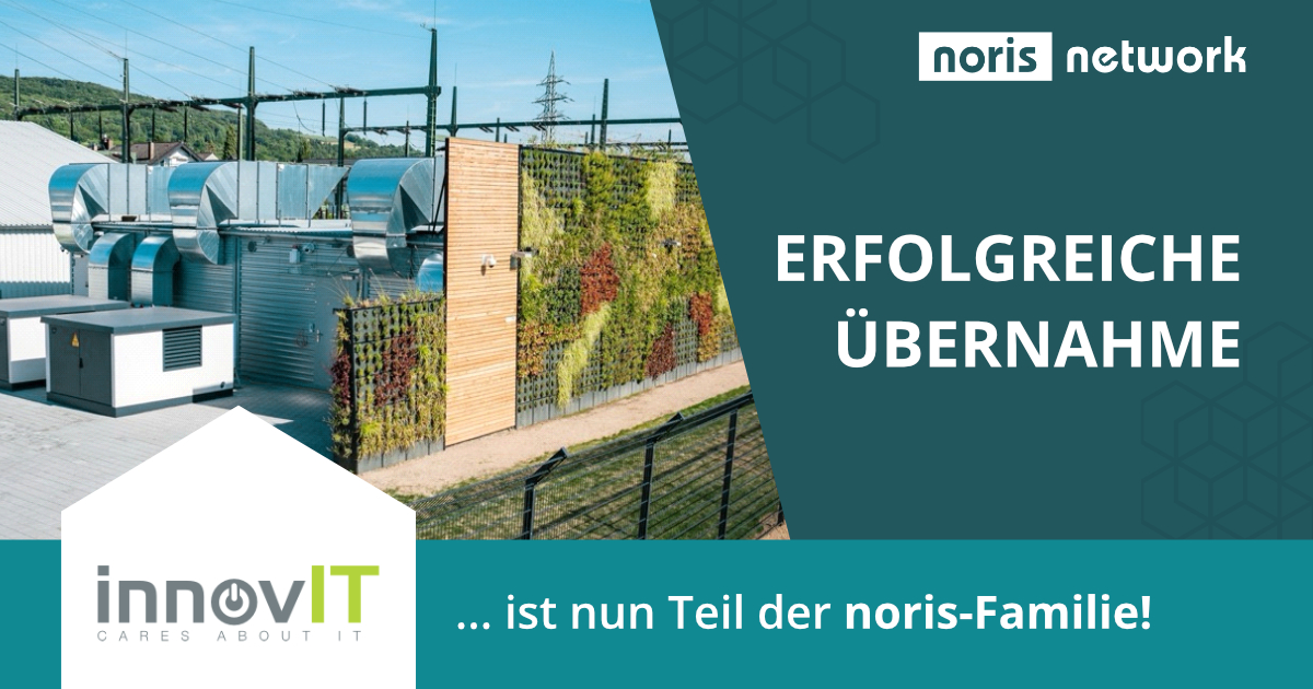 Die innovIT AG ist jetzt Teil der noris-Familie!  Mit ihren innovativen Datacenter-Produkten können wir nun RZ-Flächen noch schneller und flexibler bereitstellen. Somit können wir auch modulare Rechenzentren direkt beim Kunden aufstellen und betreiben. 

noris.de/presse/integra…