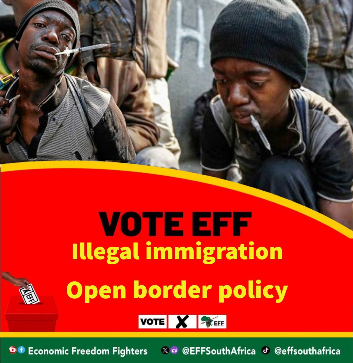 Miz_Ruraltarain's tweet photo. A Vote to the EFF means more this, 
Vote differently ! 
A pledge to 🇿🇦
 #VoetsekEFF #VoetsekMalema https://t.co/sxNIKUHOmg