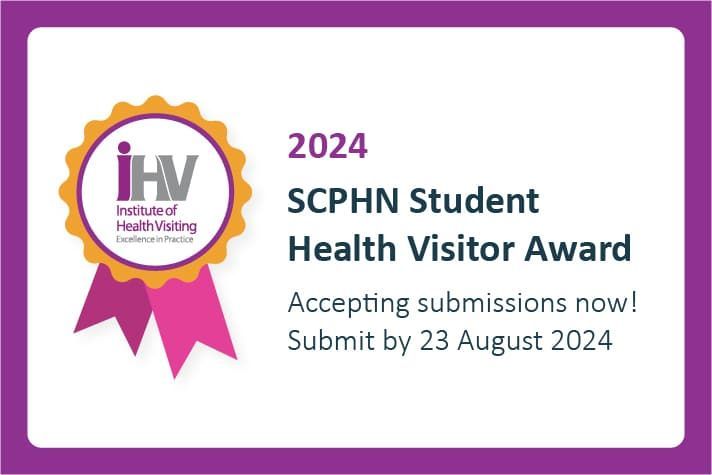 Applications are now open for the 2024 iHV award for Specialist Community Public Health Nursing (SCPHN) health visitor students. A great opportunity to showcase your innovation in practice. 
bit.ly/3S9DLZG 
#HealthVisiting #iHVStudentAward2024