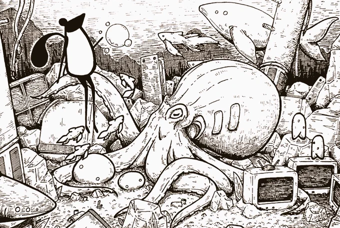 海底に沈んだ文明

#イラスト
#アナログ絵 