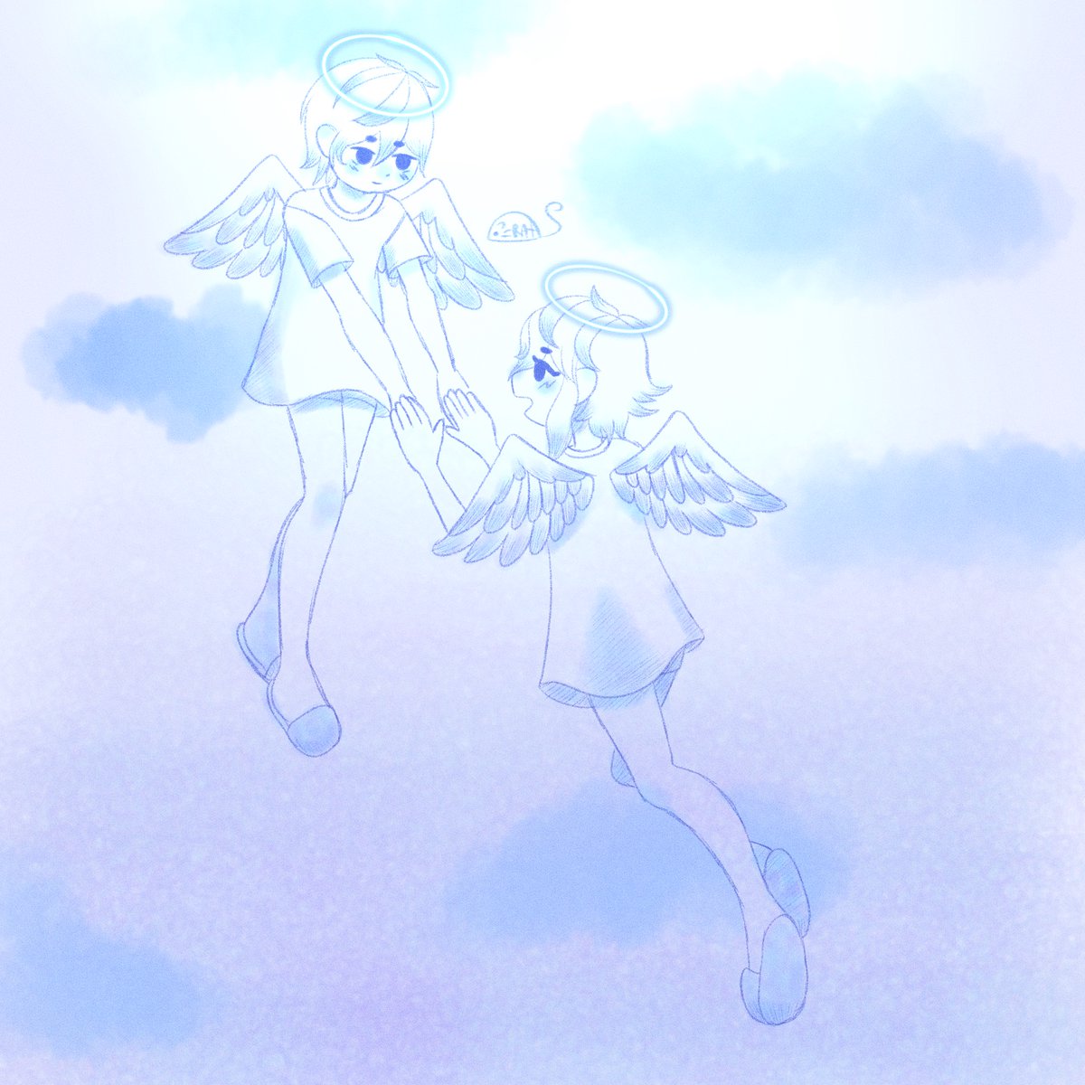 SneeryL's tweet photo. #SunflowerWeek2024
Day 7: Loss/Reunion
I’m a firm believer that Basil would have ended himself once he found out that Sunny decided to oyasumi of the hospital roof so here this bitter sweet art of that scenario #OMORIFANART #OMORI #omorisunflower #omorisunny #omoribasil https://t.co/2ERd4rybG5