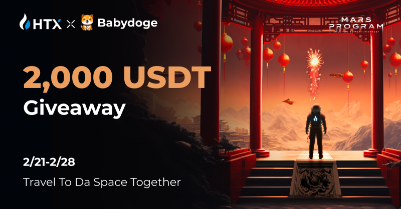 HTX_Global's tweet photo. #HTX Mars Program x Babydoge Airdrop!

Be the first Web 3 person in space!

Enter to Win a  share of $2,000:
🐕 Follow @HTX_Global @babydoge

🐕 Join Baby Doge TG: https://t.co/lIlLuWZ4py

🐕 RT + Like + Tag 2 Friends

🐕 Fill in form below