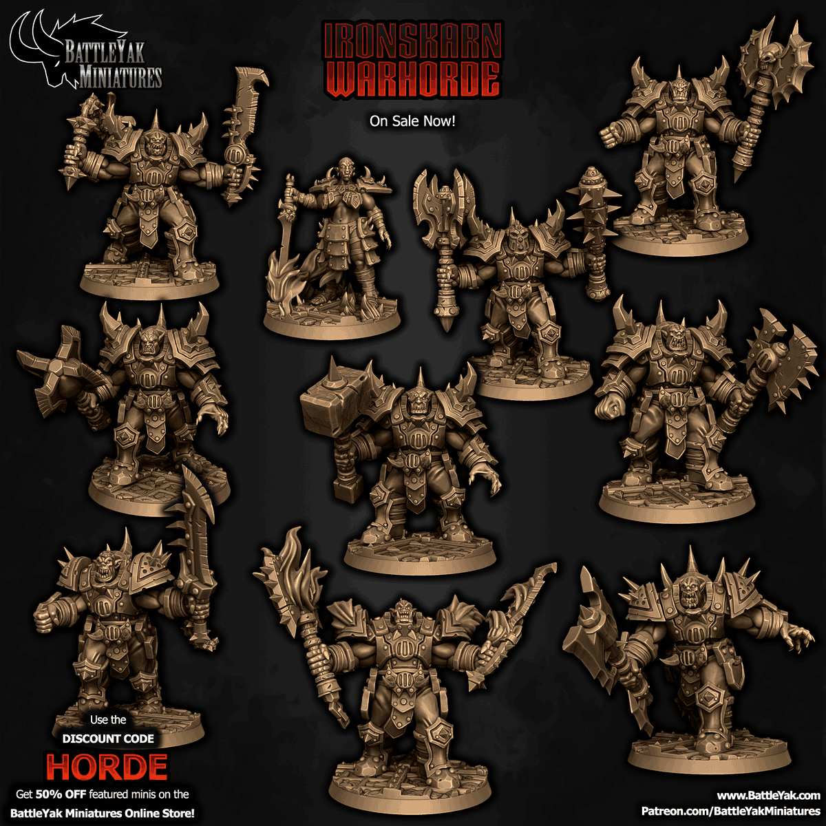 The latest sale from Battle Yak Miniatures is available now! battleyak.com #3dprinting #tabletopgaming #warcraft #conceptart #orc #dnd #wargaming