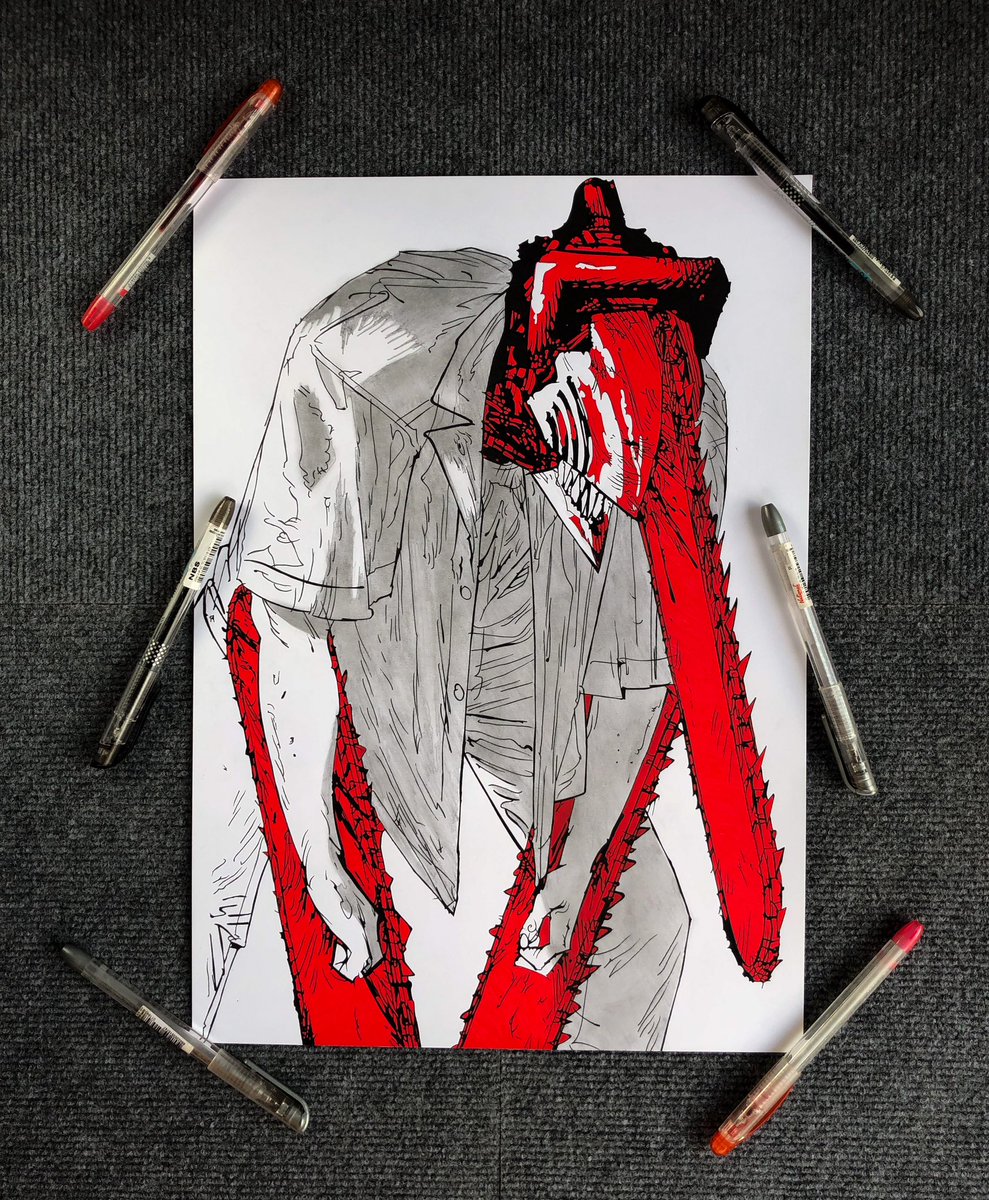 Japeees's tweet photo. Denji / Chainsawman

Anime / Manga panel Redraw
Dong-a mygel pens on A3 Color copy paper

#chainsawman #chainsawmanmanga #chainsawmanfanart #power #powerblood #powerblooddevil #powermeowy #denji #denjixpower #hayakawaaki #akihayakawaedits 

https://t.co/WfVLrar0PT https://t.co/1xv9lztHah
