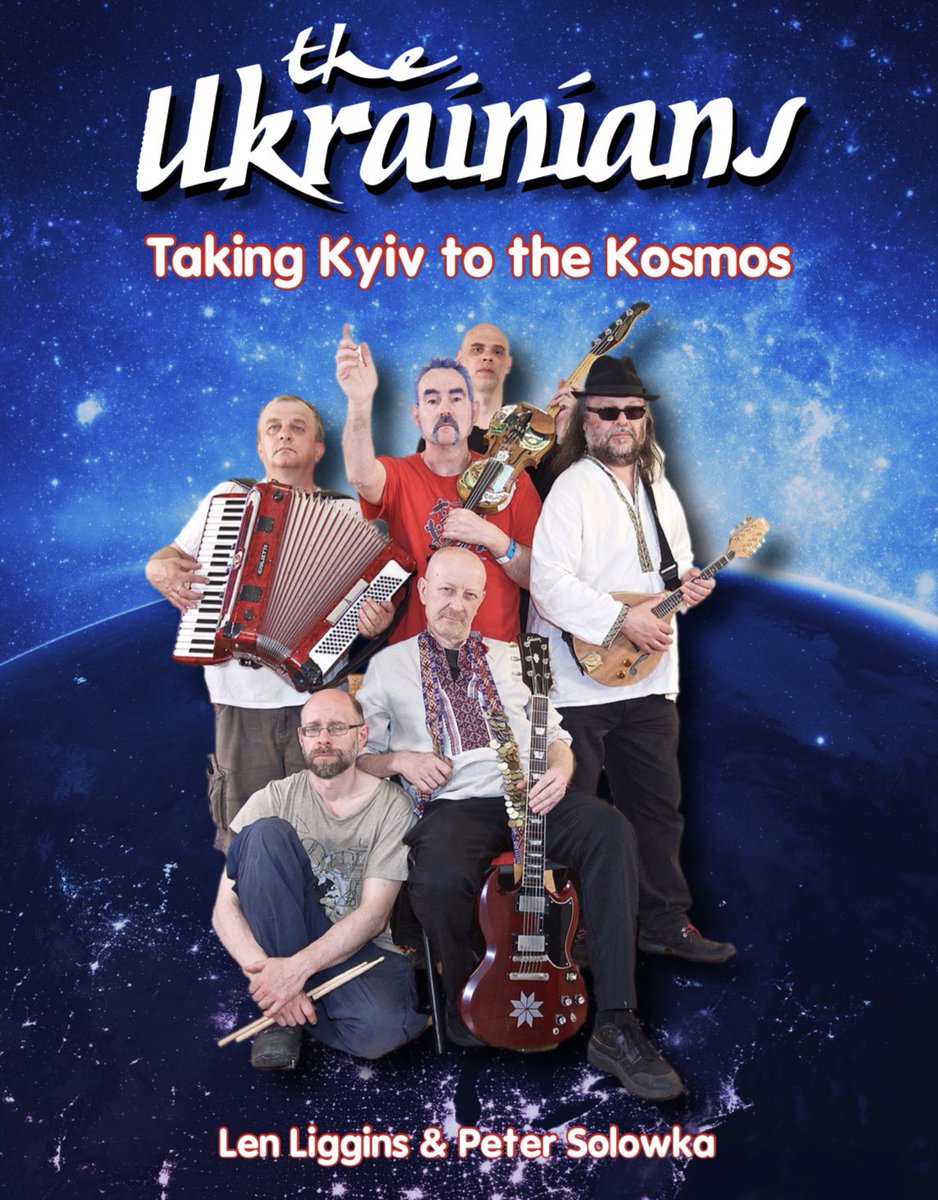 Taking Kyiv to the Kosmos is The Ukrainians’ story told by Len Liggins & Peter Solowka. Contributors include @weddingpresent A vodka-fuelled journey from Leeds 6 to the International Space Station, order now & be named as a sponsor spenwoodbooks.com/product/ukrain…