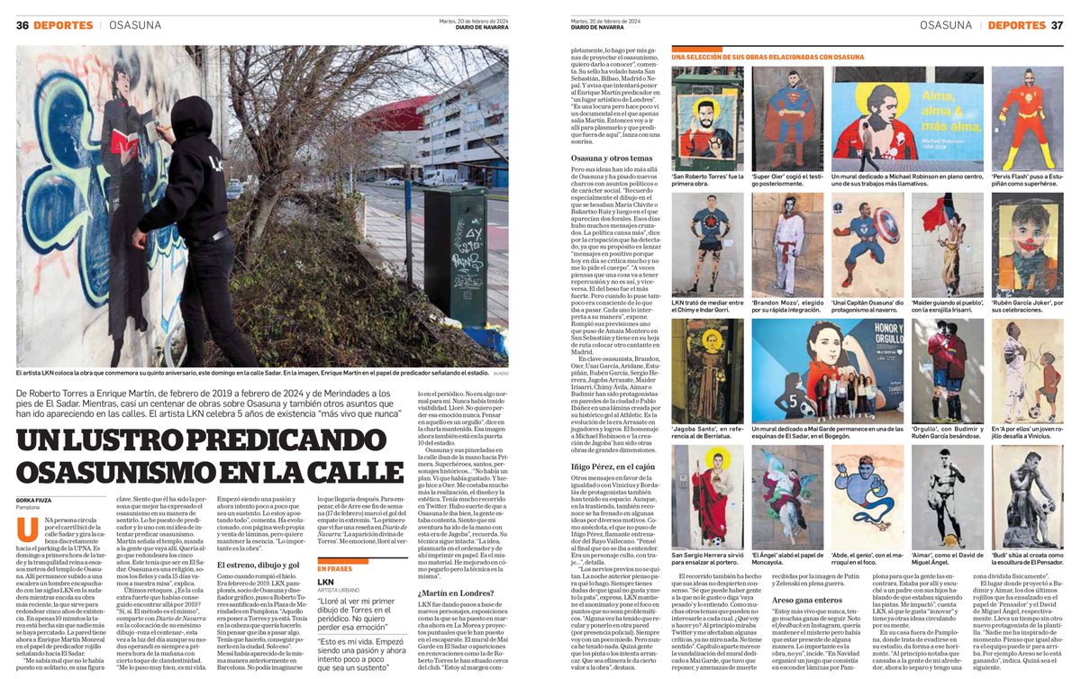 majimeno's tweet photo. Temas propios. Excelente termómetro para conocer la salud de un diario, de una sección. La de Deportes de @DiariodeNavarra es ejemplar. Hoy, salvo los breves y alguna pequeña noticia, todo propio. Y se nota en titulación, fotografía, textos... Una vez más, felicidades. https://t.co/3SQrLtRe9K