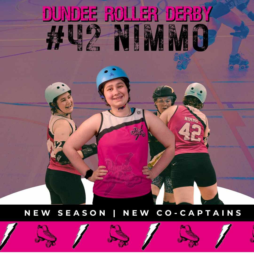 DundeeRDerby's tweet photo. ⚡ 2024 CO-CAPTAINS ANNOUNCEMENT ⚡

Meet Nimmo #42 and Red Head Redemption #11, our DRD co-captains for 2024! 

#dundee #scottishsports #WeAreTheDRD https://t.co/wye4RpSjnB