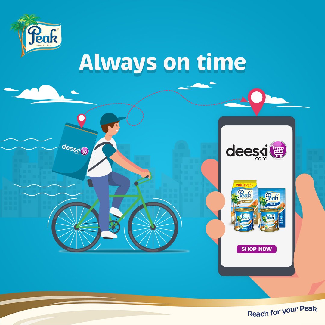 Need your nourishing goodness in no time? Shop now on Deeski.com and have it delivered to you in quicktime. #PeakMilk