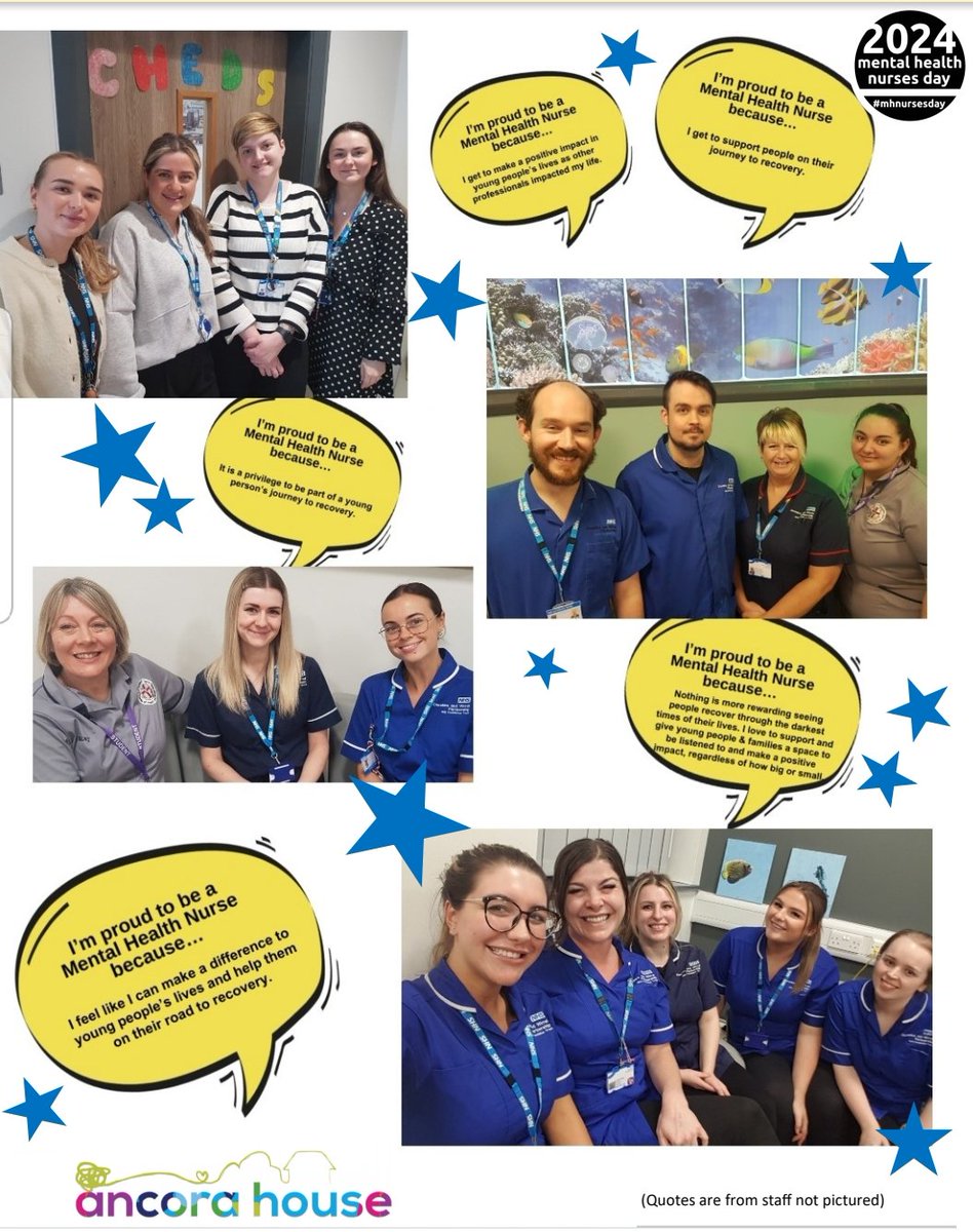 A huge thank you to all our amazing mental health nurses #MHNursesDay who work so hard to support our young people 🤩💙 #AncoraHouse #CYPMentalHealth