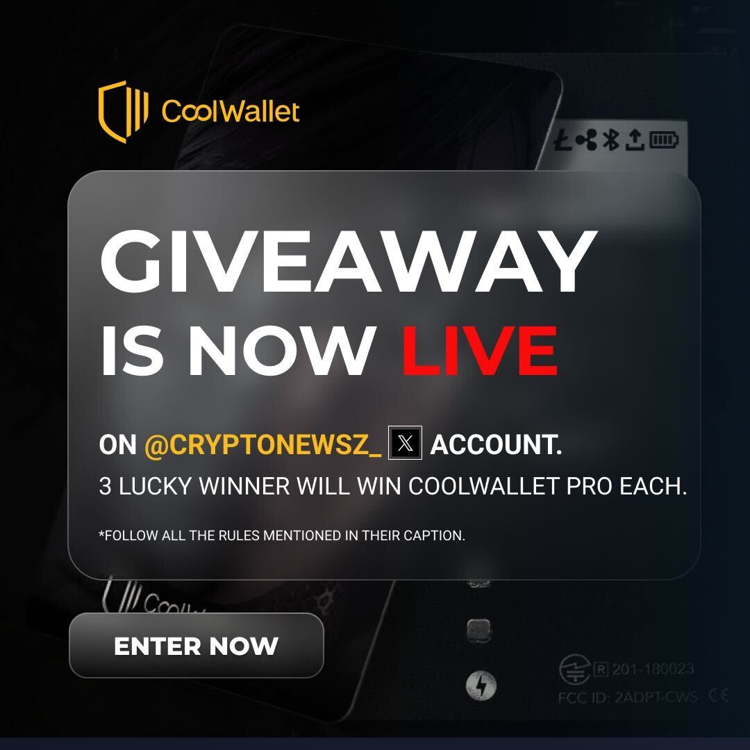 coolwallet's tweet photo. We've teamed up with @cryptonewsz_ to bring you a chance to WIN a #CoolWallet Pro 🤩
3 winners 🔥🔥🔥
✅ Follow @coolwallet & @cryptonewsz_
✅ RT, Comment & Tag 3 crypto buddies on https://t.co/LKkwkg7lfN
🌟 Good luck 🌟
#giveaway #cryptonewsz #coolwalletpro #crypto #blockchain #giveawaycontest