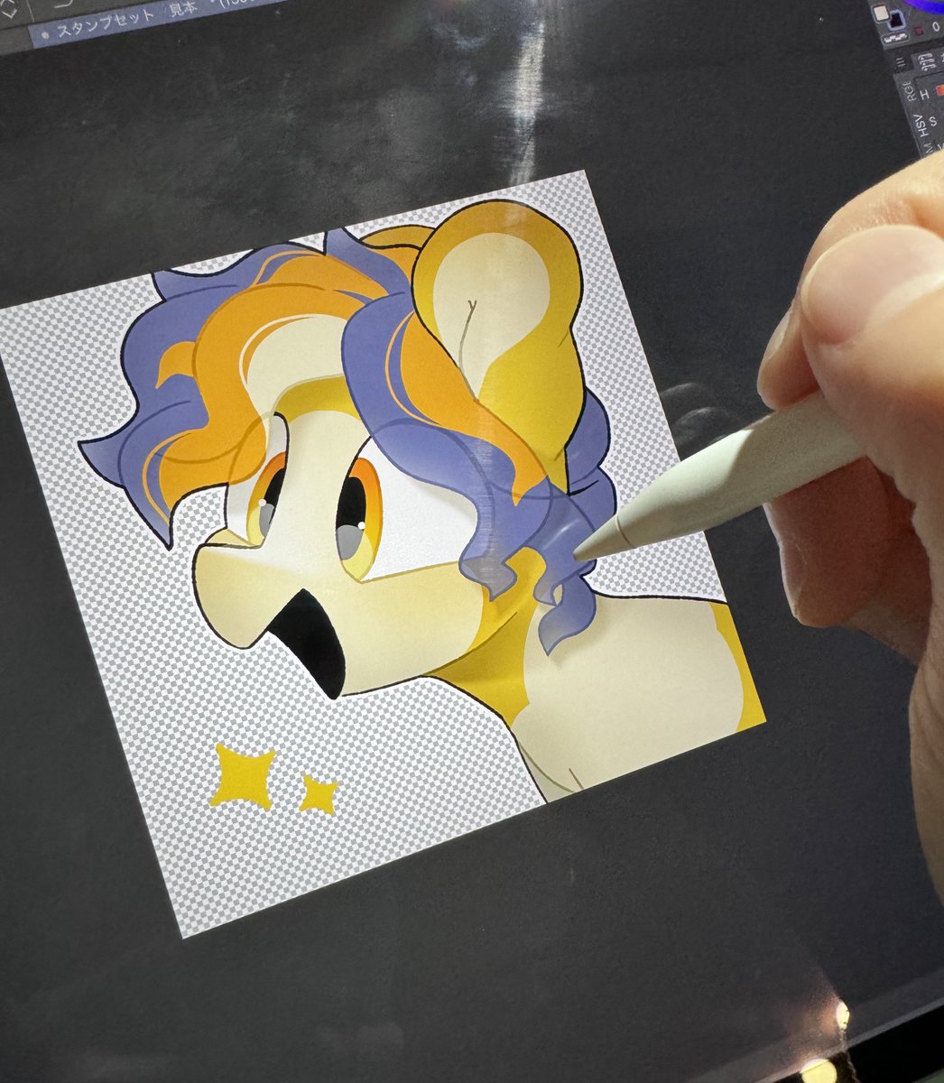 I'm currently creating a new commission type.
In the process, I drew a lot of MOTH, so I was finally able to draw her without looking at the materials.😂
#mlpoc #OCPoints