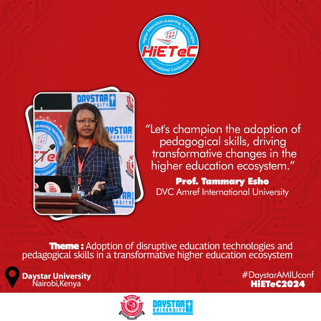 <a href="/hietechConf/">HiETechConf</a> <a href="/InvoNewspaper/">Involvement Newspaper</a> <a href="/ShineRadioKE/">Shine FM 99.9</a> <a href="/AmrefUniversity/">Amref International University (AMIU)</a> Prof Tammary encourages us to lead the way in adopting pedagogical skills.

#DaystarAMIUconf 
#HiETeC2024