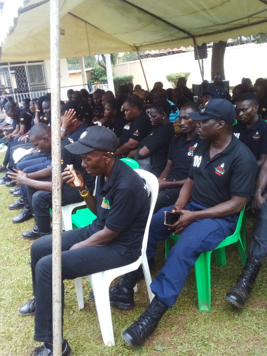 RashidSsekindi's tweet photo. I was invited to officiate celebrations of my people from #RapidResponseUnit who helped beef-up security during the recently held NAM and G77 confrences. They were thanked by the @KCCAUG and the President for a job well done, next to me is Mr. Kirabira Edson socialist mov't head. https://t.co/vlEFcvGZrF