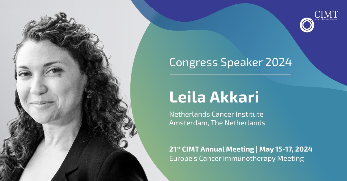 At the 21st CIMT Annual Meeting, hear from @LeilaAkkari1 @NKI_nl @oncodeinstitute about dissecting and rewiring immune cell heterogeneity in brain tumors. Register at meeting.cimt.eu to attend the conference. #CIMT2024