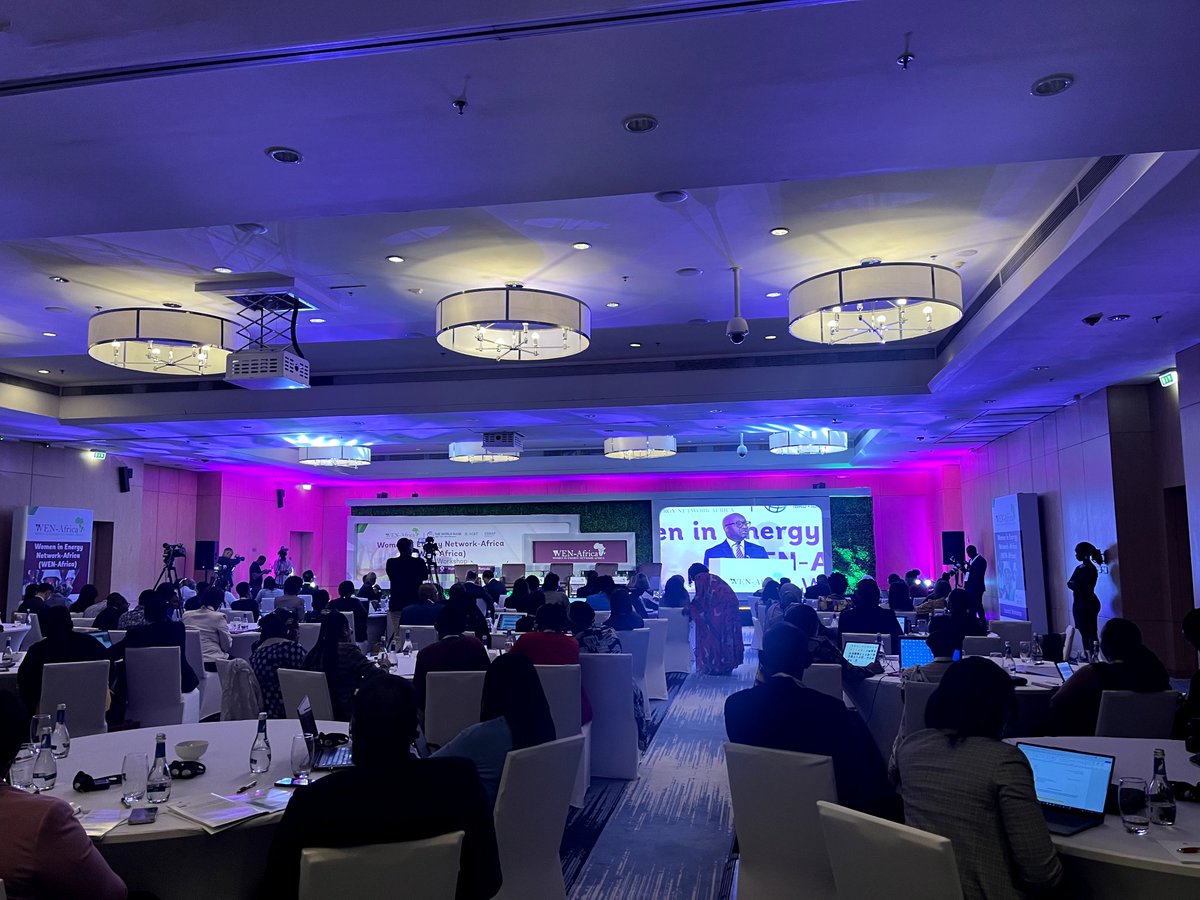 WB_Rwanda's tweet photo. Happening now:

@WorldBank launches #WENAfrica, a platform that encourages the sharing of knowledge&amp;expertise among partners. Aiming to create an empowering atmosphere that motivates addressing challenges of boosting the number of women professionals in the African energy sector. https://t.co/588vJfJMmy