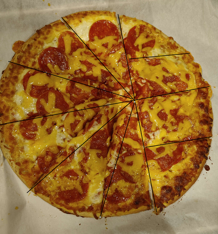 OsakanaNemu's tweet photo. this is how I like to cut my frozen pizzas. The slices are objectively a better shape like this. Discuss. https://t.co/Izitjz8Glq
