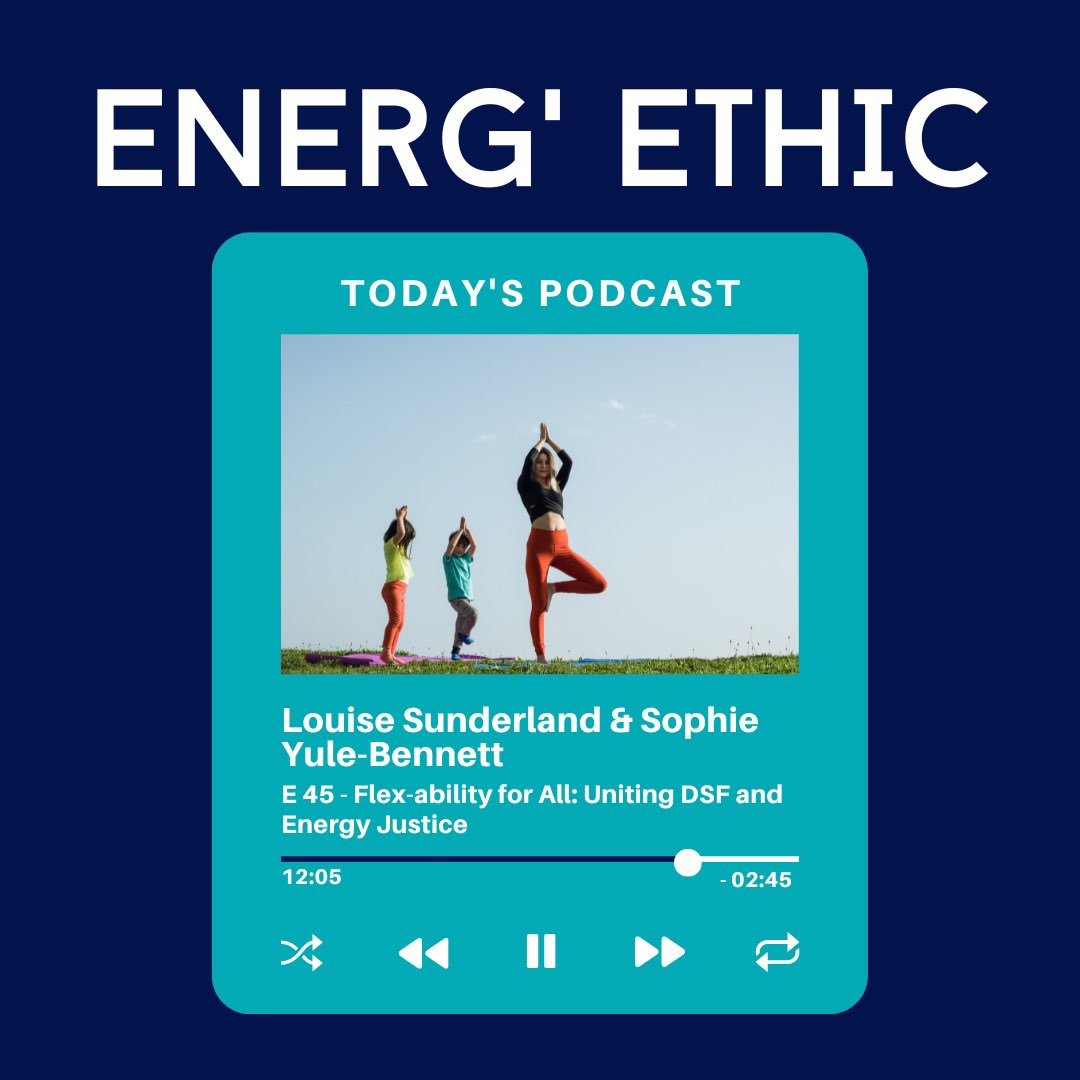 Loved talking with @MarineCornelis about our report Flex-Ability for All and collaboration with @slyule for the Energ’ Ethic podcast We talked about how we can ensure low cost, clean electricity can benefit low-income households #energypovery #demandflexibility @RegAssistProj