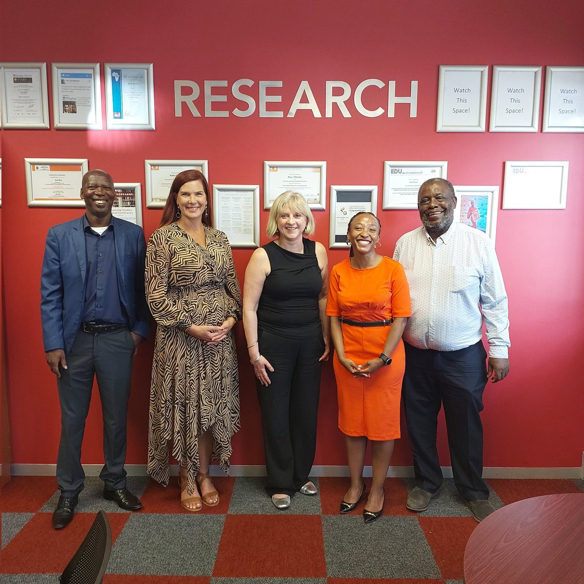 UJComAcc's tweet photo. The Department of Commercial Accounting hosted a walkabout with our esteemed ACCA stakeholders: Ann Lamb,  Mike Gora, and Mareka Chabedi. Exciting progress made, paving the way for future collaborations! 
#ujdca #UJComAcc #DCA #ACCA #UJAllTheWay #collaboration https://t.co/jZmAb3VJEo