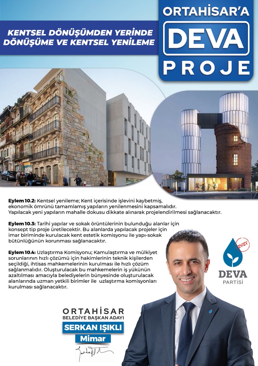 Ortahisarımızın 21.yüzyılına yakışır 21Hedef Projemizden "Kentsel Dönüşüm için Yerinde Dönüşüm ve Kentsel Yenileme proje hedef ve  eylem planlarımızı bilgilerinize sunarım.