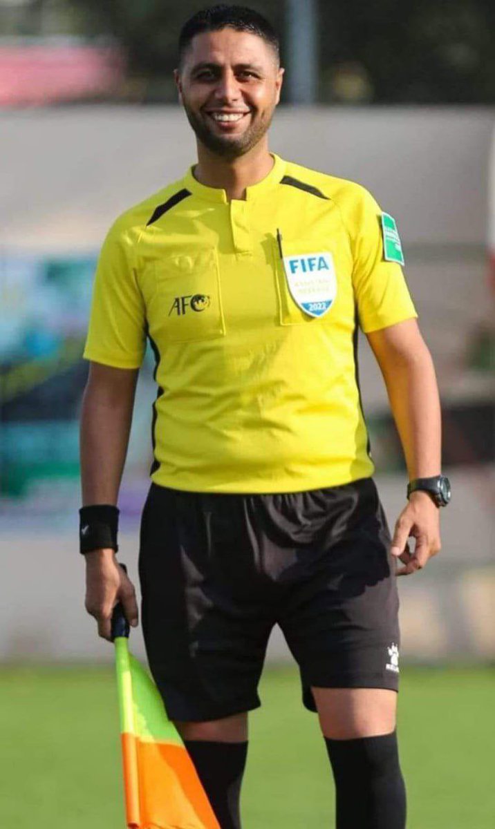 NourNaim88's tweet photo. 🚨Breaking: The Israeli army killed the international assistant football referee, Mohamed Khattab, along with his family after bombing their home in Deir al-Balah / #Gaza strip ! https://t.co/UNaBLqMAlf