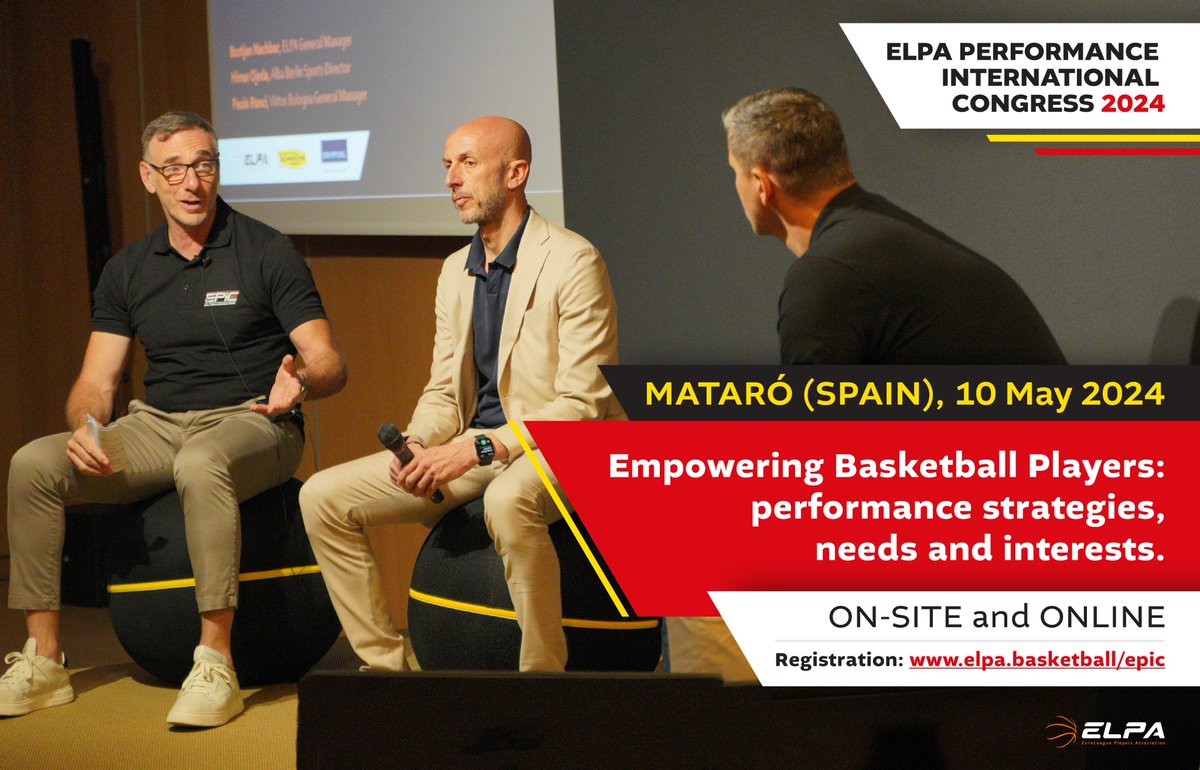 📣 #EPIC2024 - 'Empowering basketball players: performance strategies, needs and interests' ELPA Performance International Congress is back for all players and performance staff! 📍 Mataró (Spain) or online 🗓️ 10 May 2024 Program and registration: elpa.basketball/epic/