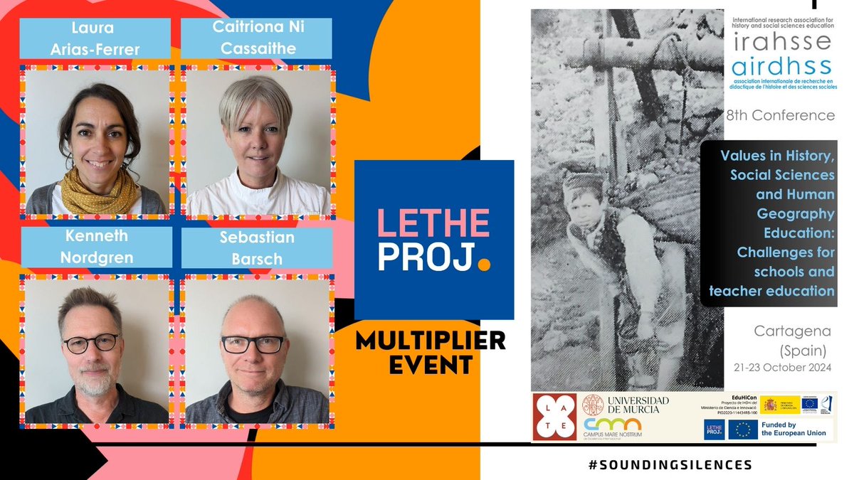 eltiempolate's tweet photo. Seguimos presentando los ponentes del próximo congreso #IRAHSSE en Cartagena 📢
Una sesión estará dedicada a colectivos y temáticas invisibles de la historia y el proyecto @letheeu #erasmusplus
@KennethNordgren @trionacheile Sebastian Barsch y Laura Arias
@internacionalUM https://t.co/oOTlHO3I9T