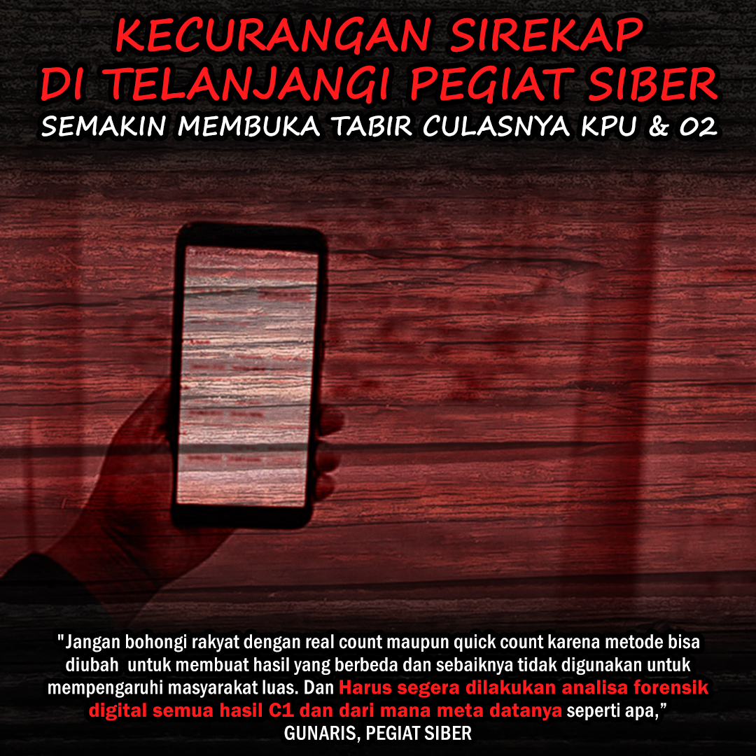 KuusumaDewi's tweet photo. Pakar Intelijen Siber Bongkar Kecurangan Pilpres Lewat Aplikasi Sirekap..!!

Jepang Vincent Mas AHY Hak Angket Heru Budi Teddy Siang https://t.co/CfkQoLhgvB