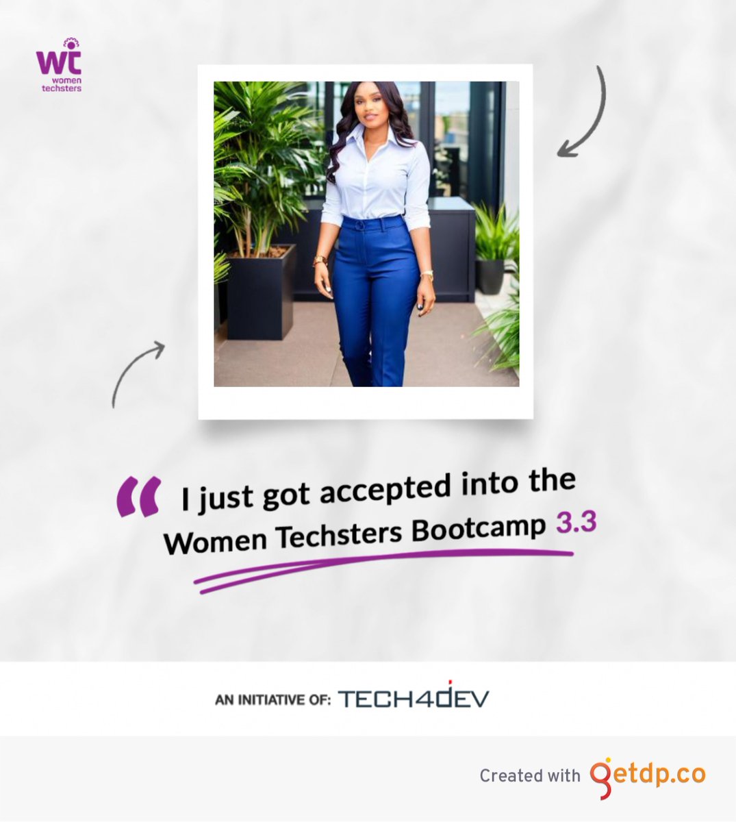 OttyzJ's tweet photo. #WomenTechstersBootcamp #WomenTechsters #WTBootcampCohort2024. I am excited to start my tech journey in the Women Techsters Bootcamp Cohort 3.3 https://t.co/vXhz3QnghB