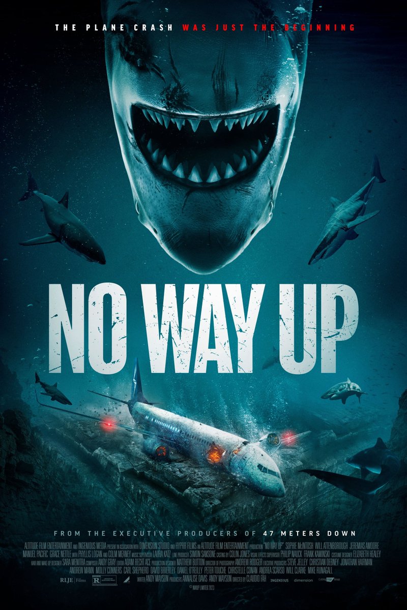 You'll never guess what's about to happen... 😰 Secure your flight seats for #NoWayUp in GSC today! 🦈 🛫