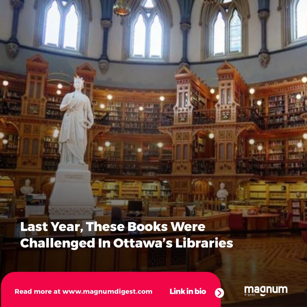 magnumdigestca's tweet photo. Literature has the power to start conversations—and sometimes controversies. Check out Ottawa's most debated library books of last year. ✨📚 :
https://t.co/fC3h4TjZPc
#ChallengedBooks #OttawaReads #BookLover #MagnumDigest https://t.co/y0QTSmJcLt