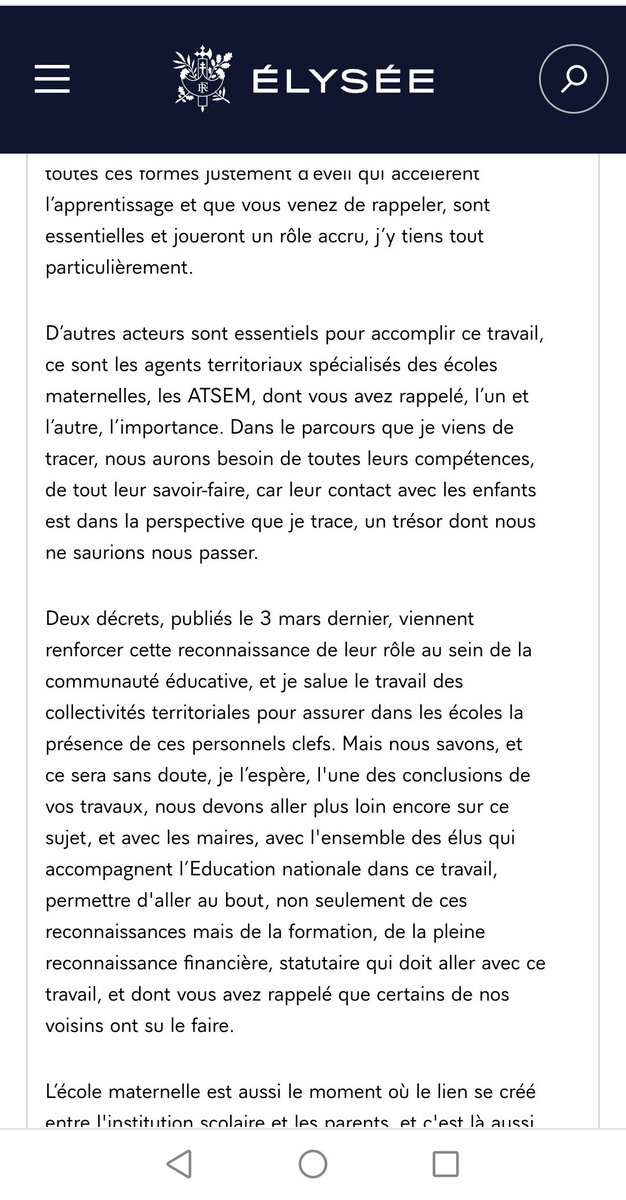 AtsemNational's tweet photo. @amelierosique Retranscription du discours du président en mars 2018, promesse de revalorisation statutaire non tenue depuis... https://t.co/yhh3xeTdG7