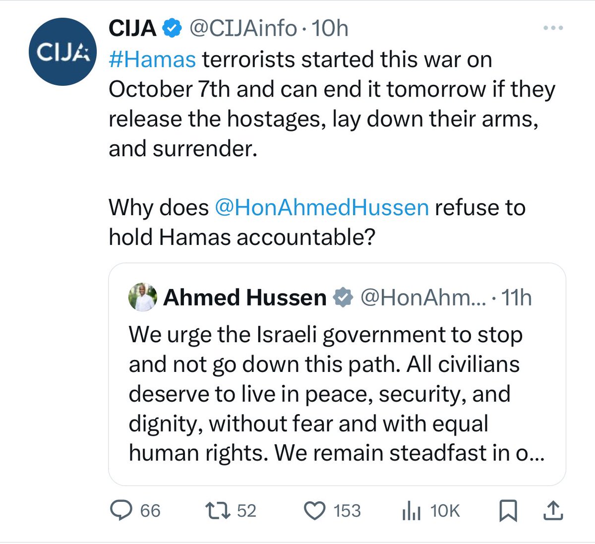 dimitrilascaris's tweet photo. Correction:
Israeli terrorists started this ‘war’ 76 years ago, with the Nakba.
It can end tomorrow if Israel allows Palestinians to have a truly sovereign and viable state, or equal rights in one state covering the whole of historic Palestine.
#gaza #genocise #freepalestine
@HonAhmedHussen