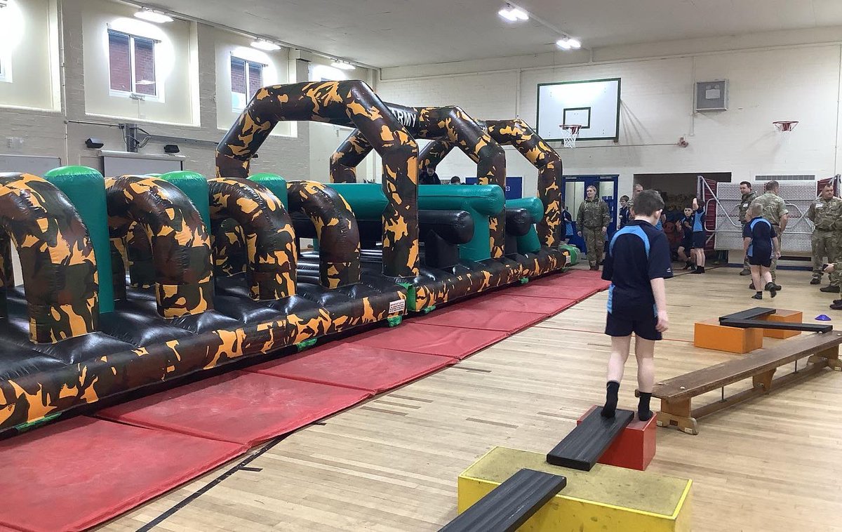 We have had the Army youth engagement team in school all day today, all the students who took part throughly enjoyed the inflatable assault course and were given valuable information and advice about all the various careers within the British Army. Thank you to the team!