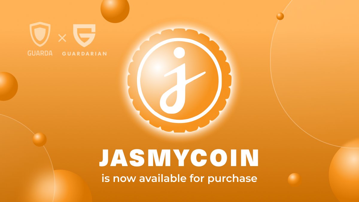 Exciting update! You can now buy $JASMY (@JasmyMGT) on @GuardaWallet with @guardarian_com 🔥 Connect with the future of IoT - buy #JASMY and don't forget to create your Guarda wallet to secure your #crypto 👉grd.to/ref/twi_app