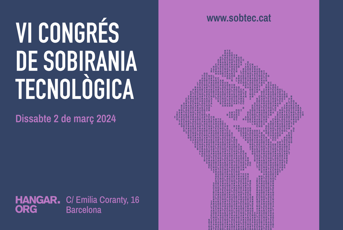 albertcarles's tweet photo. Torna el #sobtec . 4 anys després aterrem a @Hangar_org, el 2 de març amb un programa molt sucós. Més info a https://t.co/m6oRlWYrxL  #sobiraniatecnologica https://t.co/2kQOdvcTxy