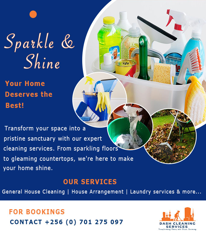 daiftechug's tweet photo. Elevate your cleaning experience with #DashCleaningServices, powered by @daiftechug!
From spotless floors to gleaming  surfaces, trust our expertise to bring sparkle to your space.
Book now and reclaim your time!
Contact us at +256 701 275097.
#DigitalTransformation 🧼🏠 https://t.co/PgkvrORizM