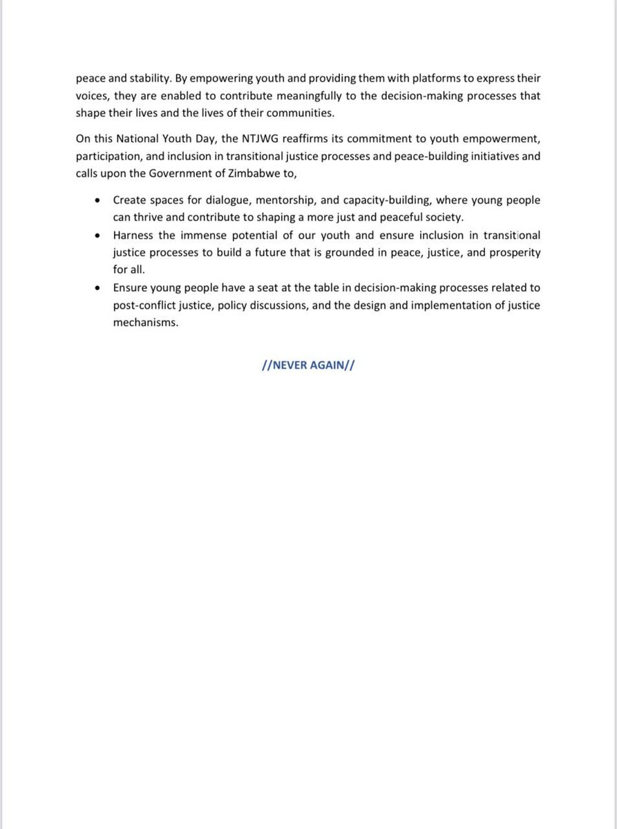 Political leaders should come up with strategies to empower youths economically and stop using them as conduits of violence.

Read the full NTJWG statement to mark National Youth Day.