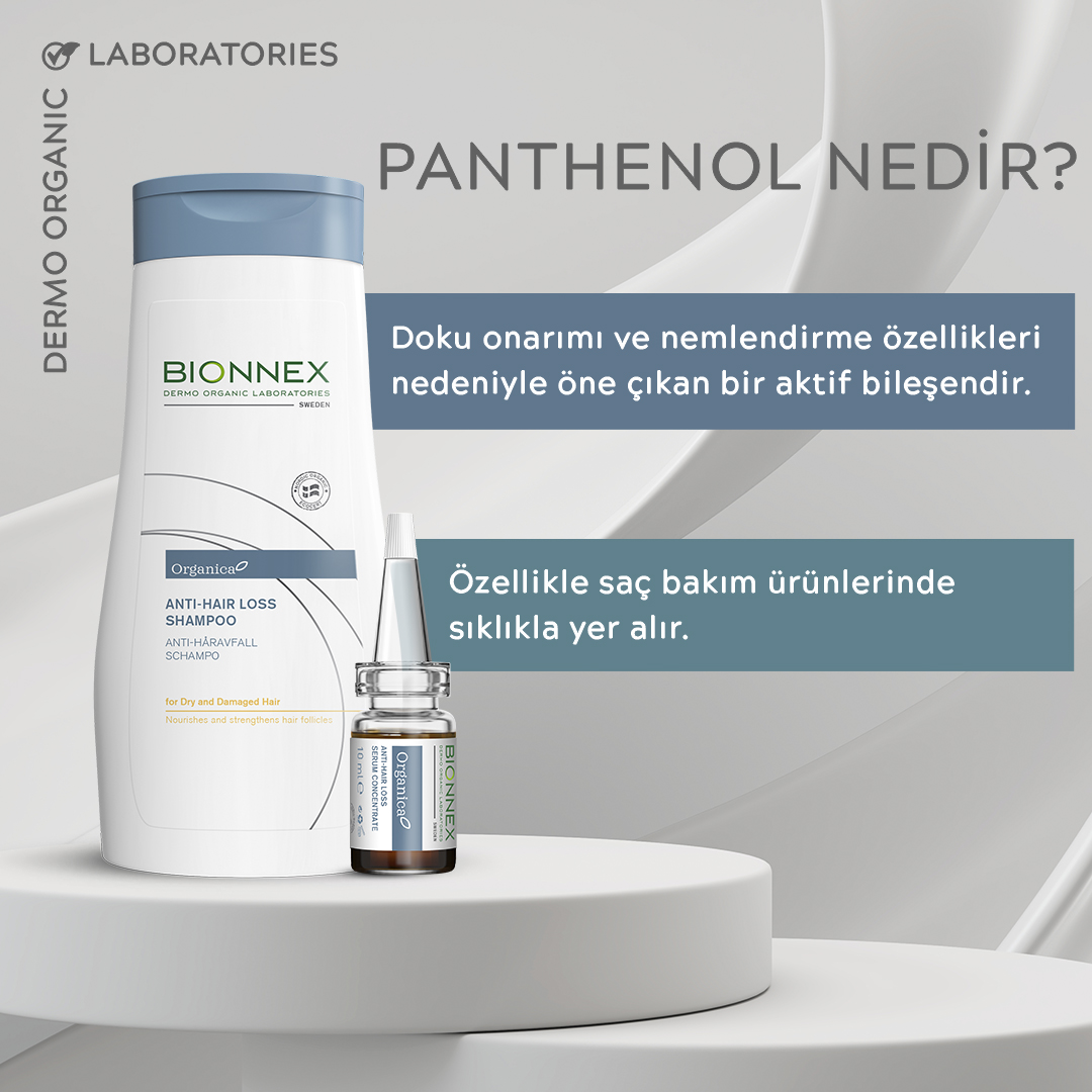 Dermokozmetikte sağlıklı saçlar ve dayanıklı tırnaklar için üretilen ürünlerin vazgeçilmez bileşeni Panthenol, hücre yenilenmesi ve nemlendirme özellikleriyle öne çıkmaktadır.
Siz de Bionnex’in içeriğinde Panthenol bulunduran ürünleriyle tanışarak farkı görmeye başlayabilirsiniz.