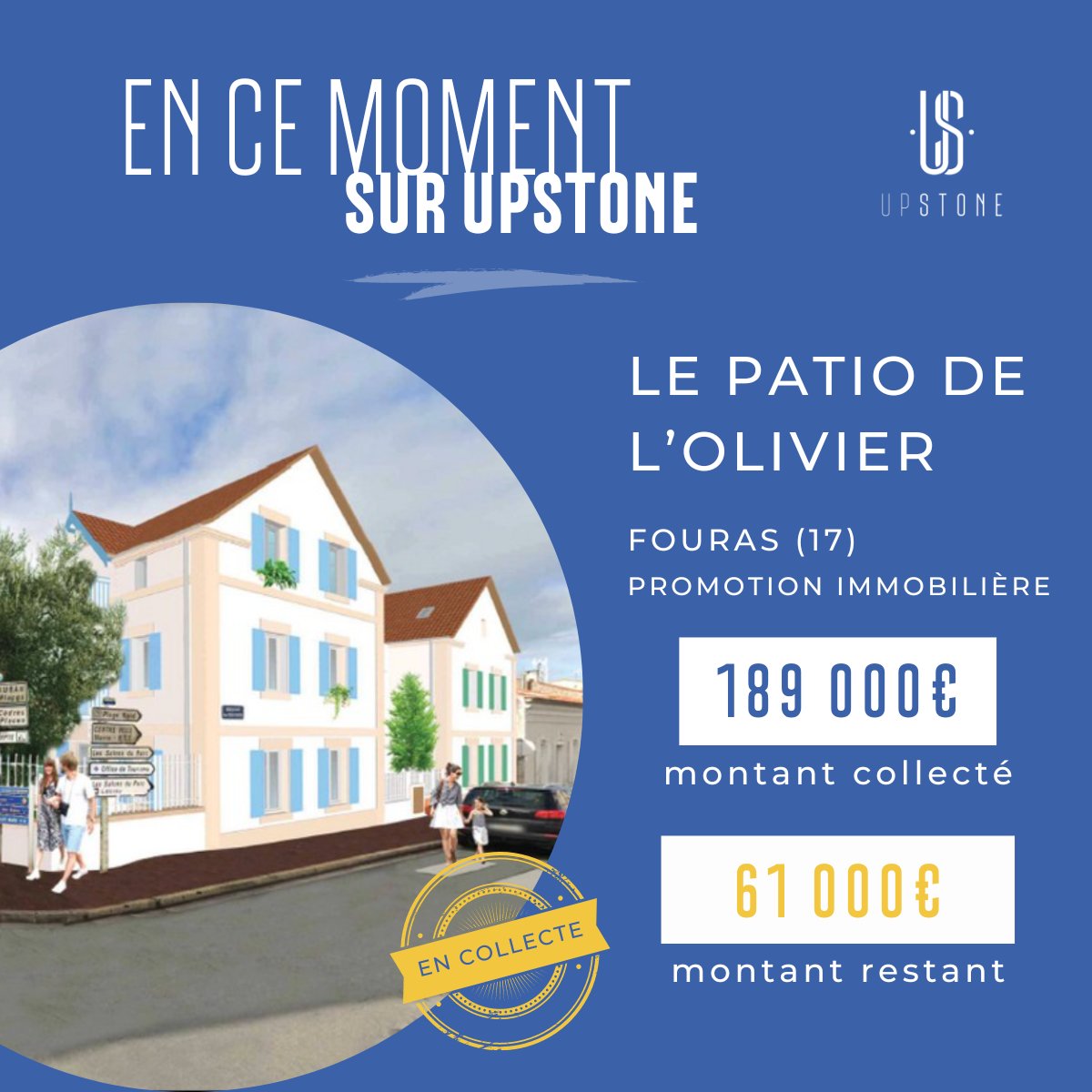 [ EN CE MOMENT SUR UPSTONE ]

Notre projet Le Patio de l'Olivier a déjà réuni plusieurs investisseurs pour un montant de 189 000 € !

Pour investir à partir de 1000€, rendez-vous sur lnkd.in/eDhkKxGA 🚀

#crowdfunding #immobilier #investissement