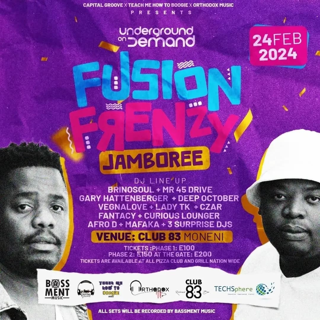MasterdeeMolefe's tweet photo. Yes Sir‼️. 😁😁. We ready For 
@UndergroundOnD - UOD   Fusion Frenzy Jamboree

💽🎚️🎛️🎚️💽

📅SATURDAY 24 FEBRUARY 2024

📍CLUB 83 MONENI ,SWAZILAND

Good Music WILL Be Served 

ALL DJ SETS WILL BE RECORDED BY @bassmentmusicsa
LETS GOOOOO. 🔥🔥🔥🔥🔥🔥🔥🔥

#DeepHouseJunkies https://t.co/7Wdl2onLGk