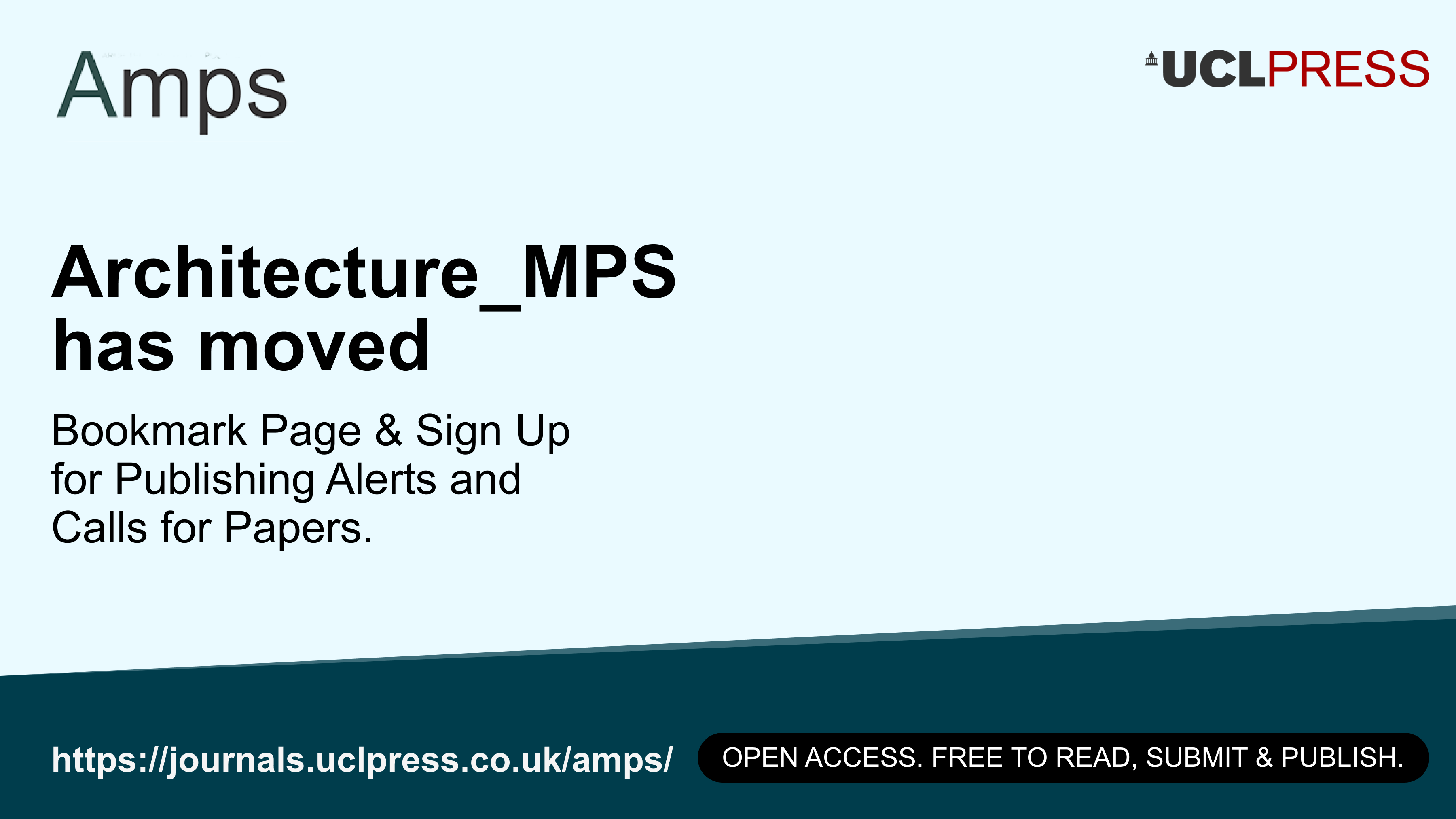 UCL Press on X: &ldquo;The @ArchitectureMPS journal, a UCL Press 