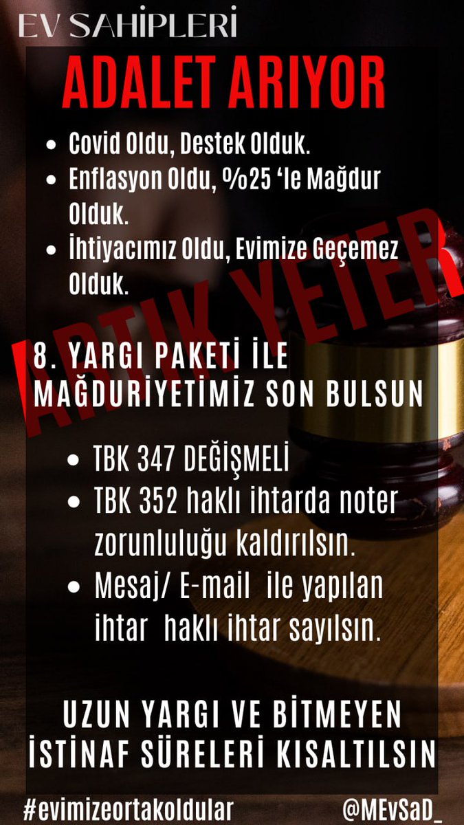 @meldayucel TBK sadece kiracıları koruyor. Süreli sözleşme yapıyorsunuz mesela 1yıl, o süre kiracıyı bağlıyor ev sahibini değil ev sahibi için 12 yıllık sayaç başlıyor.
İhtiyaç sahibi olanlar tam perişan, mahkeme bitmez.

#evimizeortakoldular
#evsahibiyimsuçluyum 
#evsahibidertsahibioldu