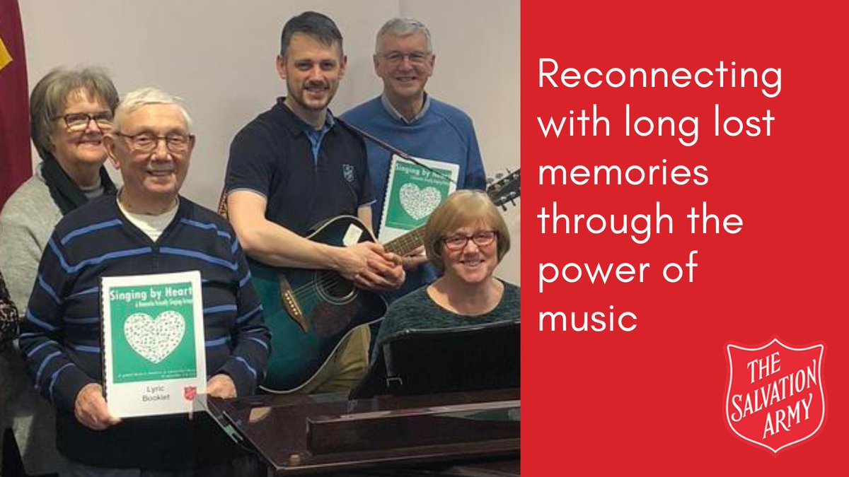 salvationarmyuk's tweet photo. ‘Singing by Heart’ is our new community initiative in Liverpool, introducing a powerful form of music therapy for people with dementia. The group enjoys classic songs &amp; hymns, allowing members to recall familiar music from their past in a safe space:

https://t.co/7WMZUwr8Ax https://t.co/5iT49Z4xlM