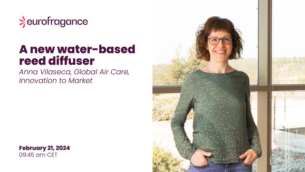 Eurofragance (@eurofragance) on Twitter photo Happening now... Join us today at Beauty Innovation Days in Barcelona for a presentation given by Anna Vilaseca, Global Air Care, Innovation to Market at Eurofragance, on our breakthrough water-based reed diffusers.
<a href="/bclusterbcn/">Perfil no activo - Beauty Cluster</a> #beautyinnovationdays Happening now... Join us today at Beauty Innovation Days in Barcelona for a presentation given by Anna Vilaseca, Global Air Care, Innovation to Market at Eurofragance, on our breakthrough water-based reed diffusers.
<a href="/bclusterbcn/">Perfil no activo - Beauty Cluster</a> #beautyinnovationdays